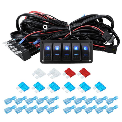 12V Power Switch Control LED Light Strip Wiring Harness Kit With Fuse, 2-key, 3-key, 4-key, 5-key