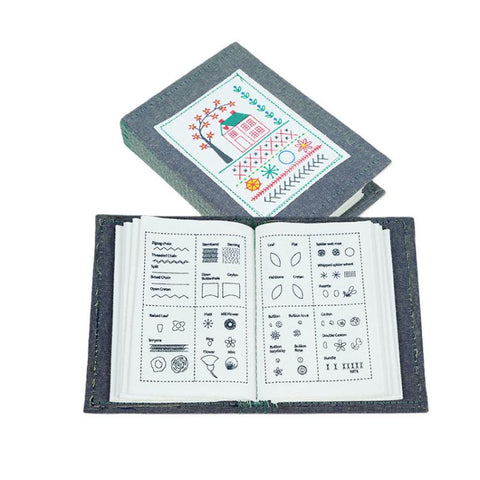 DIY Embroidery Stitch Book with 10 Pages for Hand Sewing and Linen Craft Enthusiasts, Only Book, Needle and Thread Combo, Sewing Kit