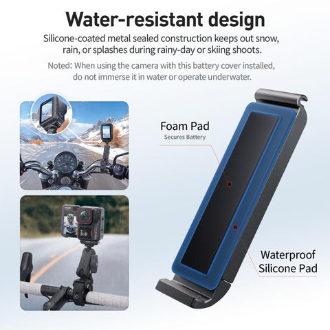 For Insta360 Ace Pro 2 aMagisn Vertical Shooting Battery Cover Magnetic Quick-Release & Splash Proof Battery Door