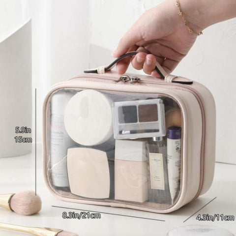 APJ083 Travel Transparent Waterproof Makeup Bag Portable Large-Capacity Handheld Toiletries Organizer
