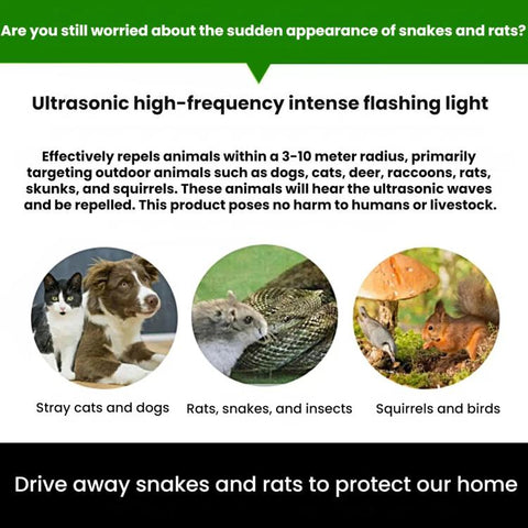 Five-Level Frequency-Modulated Outdoor Ultrasonic Solar-Powered Animal Repellent Device, 711