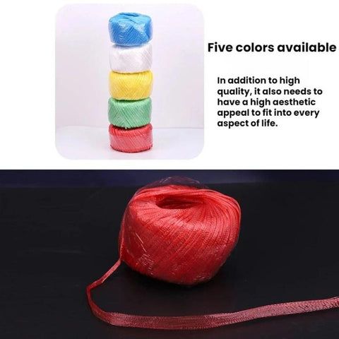 Nylon Binding Rope Tear Film Packing Rope, Large Roll White, Large Roll Red, Large Roll Yellow, Large Roll Blue, Large Roll Green, White, Red, Yellow, Blue, Green