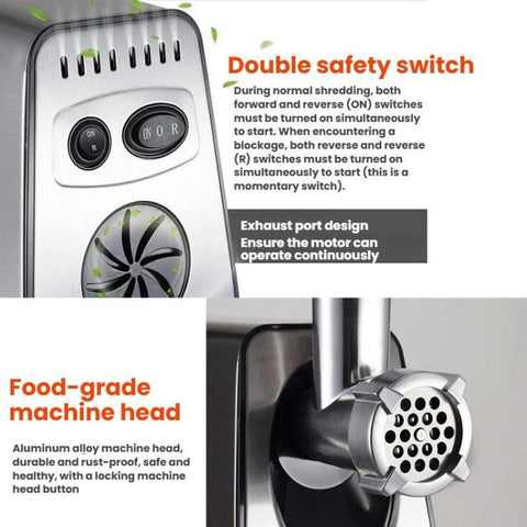 400W Stainless Steel Electric Meat Grinder With Sausage Stuffer, EU Plug, US Plug, UK Plug