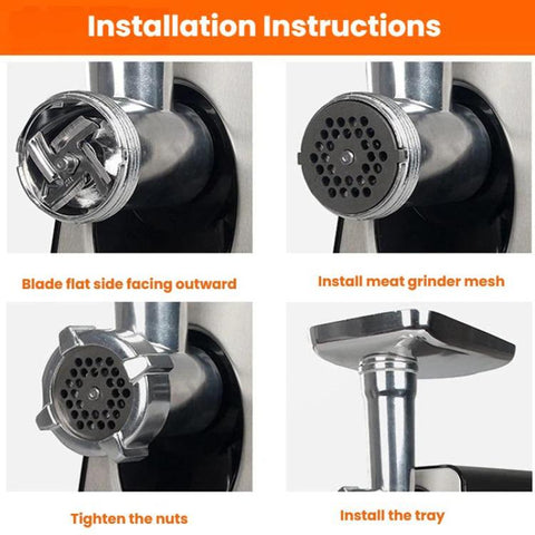 400W Stainless Steel Electric Meat Grinder With Sausage Stuffer, EU Plug, US Plug, UK Plug