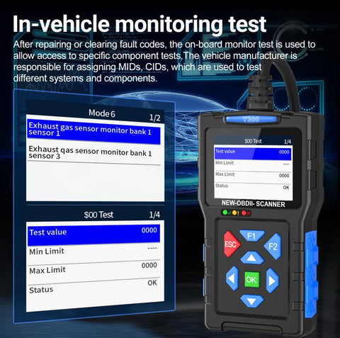 OBD2 Car Diagnostic Tool Battery Fault Scanner