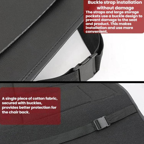 1109 Car Seat Back Leather Storage Organizer Vehicle-Mounted Hanging Trash Bag