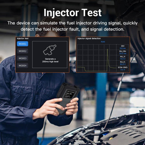 OBD2 Fuel Injector Diagnostic Tool For Automotive Signal Output Fault Diagnosis