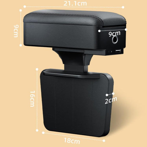 3092 Car Seat Armrest Cup Holder Multi-Functional Rear Seat Charging Storage Box