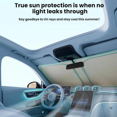 Car Windshield Heat Insulation Baffle Titanium Silver Sunshade Curtain