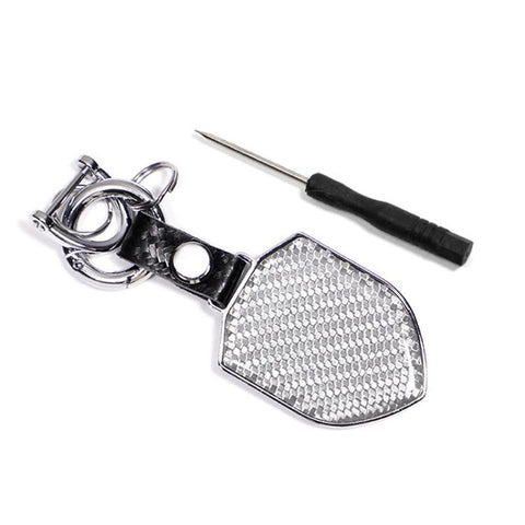 Carbon Fiber Pattern Car Keychain Metal Key Ring