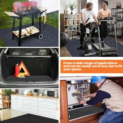 Oil-Proof Mat For Car Maintenance Non-Slip Felt Garage Floor Mat, 0.9 x 1m, 1 x 1m, 1 x 2m