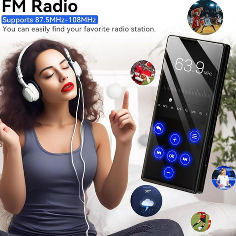 Bluetooth MP3 / MP4 Player With External Speaker Radio Music E-book Player, 4GB, 8GB, 16GB, 32GB, 64GB