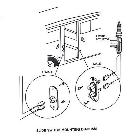 Automotive Universal Push-pull Sliding Door Lock Contact Electrode Switch