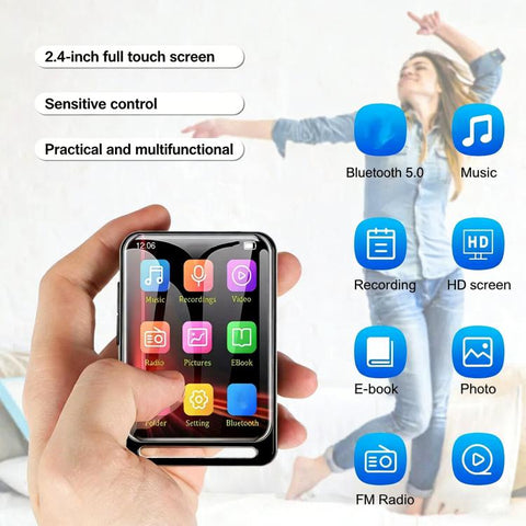 M6 Bluetooth 5.0 MP3 Portable Music Player With Speaker FM Radio E-book, 4GB, 8GB, 16GB, 32GB, 64GB