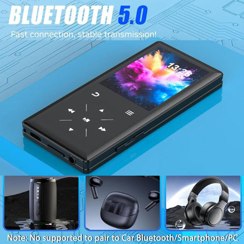 A8 Music Speaker With Card Slot Hi-Fi Lossless MP3 Touchscreen Bluetooth FM Video Player Novel Reader, 4GB, 8GB, 16GB, 32GB, 64GB