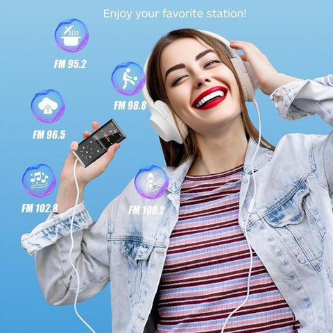 A8 Music Speaker With Card Slot Hi-Fi Lossless MP3 Touchscreen Bluetooth FM Video Player Novel Reader, 4GB, 8GB, 16GB, 32GB, 64GB
