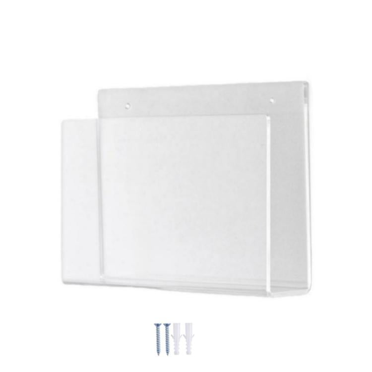 Acrylic Magazine & Book Wall-Mounted Rack For Living Room Office, Single, Double