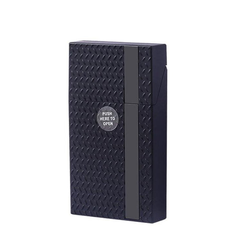Elegant Vertical Stripe Cigarette Case 20-Count Moisture-Proof Slim Cigarette Holder