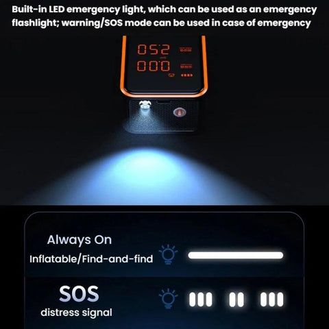 Car Digital Display Air Pump Portable Wireless High-Power Lighted Air Pump, IN-3