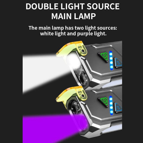 RGB Color-Changing Multi-Functional EDC Flashlight With Magnet