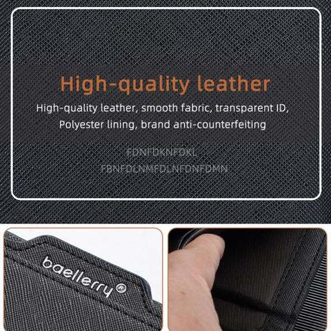Baellerry D3152 Men Compact Wallet Business Casual Multi-Card Holder