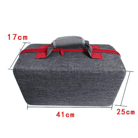 For PS5 Slim Console & Accessories Carrying Case with Headphone Compartment Double-Layer Storage Bag