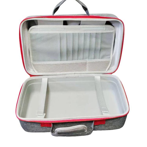 For PS5 Pro Console & Accessories Carrying Case with Headphone Compartment Double-Layer Storage Bag