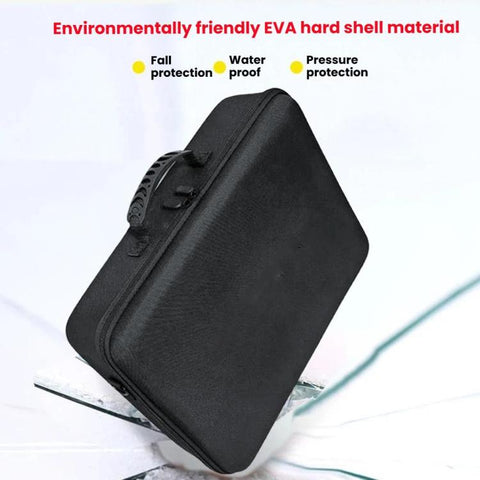 For PS5 Pro Single-Layer Carrying Case Hard Shell Waterproof Travel Bag with Adjustable Shoulder Strap