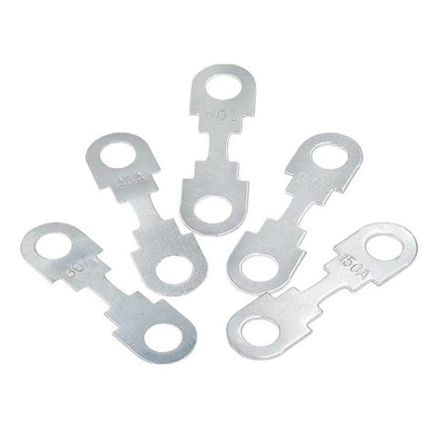 10pcs Automotive Flat Blade Fuse Bolt-Down Battery Fuse Link, 30A, 40A, 70A, 100A, 150A