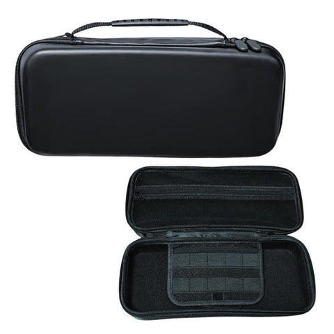 For Steam Deck OLED Hard Shell Protective Case PU Leather Portable Carry Bag with 10 Game Card Slots