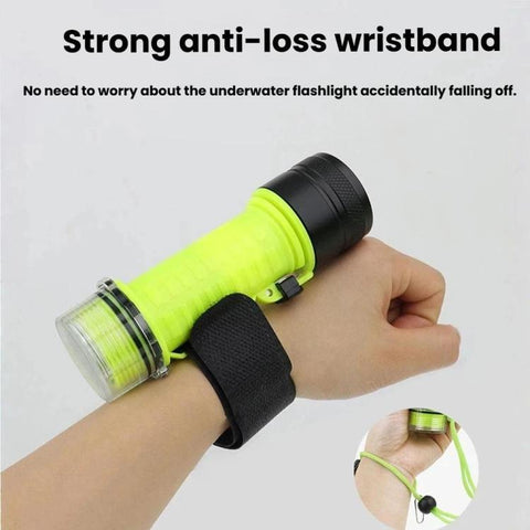 80m Waterproof Diving Flashlight Amphibious LED Light for Outdoor and Underwater Use, Rechargeable Version, External Battery Version