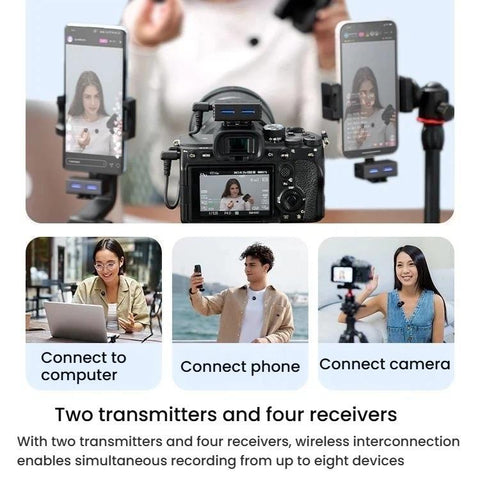 Button Wireless Lapel Microphone AI Noise Reduction With Hi-Fi Sound Quality Mobile Live Streaming Microphone, BOYA LINK3-02 Type-C, BOYA LINK3-01 Type-C+8 Pin