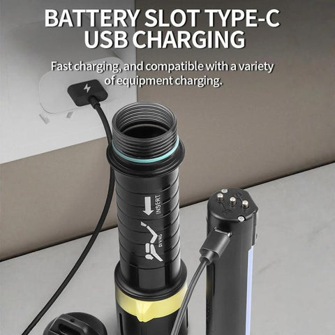 XHP70 LED IPX8 Waterproof High-Power Diving Flashlight Magnetic Control Switch Rechargeable Dive Light, Built In 21700 Battery, Without Battery