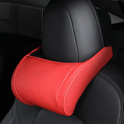 For Tesla Model 3/X/S Leather Seat Neck Pillow