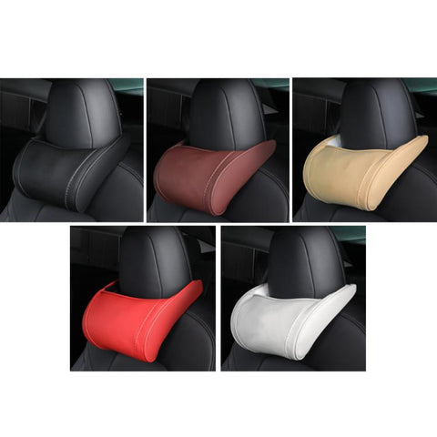 For Tesla Model 3/X/S Leather Seat Neck Pillow