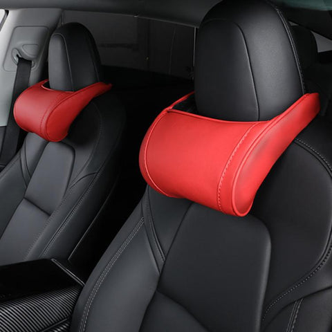 For Tesla Model 3/X/S Leather Seat Neck Pillow