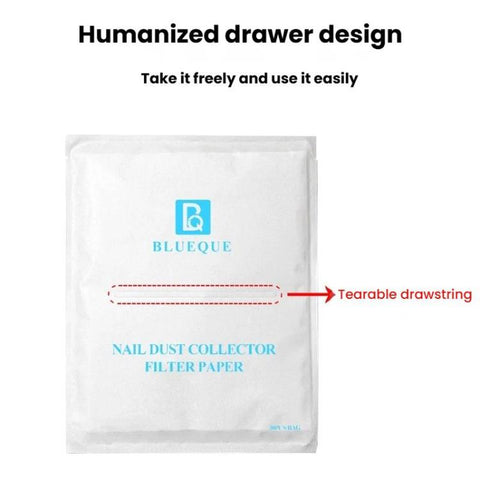 BLUEQUE 30pcs /Pack Nail Dust Vacuum Filter Cloth Disposable Replacement Dust Cleaning Filter Pad
