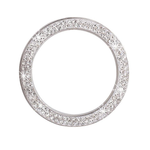 Car One-Touch Start Diamond-Embellished Trim Ring Sticker