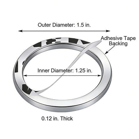 Car One-Touch Start Diamond-Embellished Trim Ring Sticker