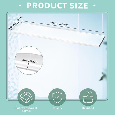 2pcs /Set Replacement Shelf For 13-Inch Medicine Cabinet Acrylic Shelf, 2pcs /Set, 4pcs /Set