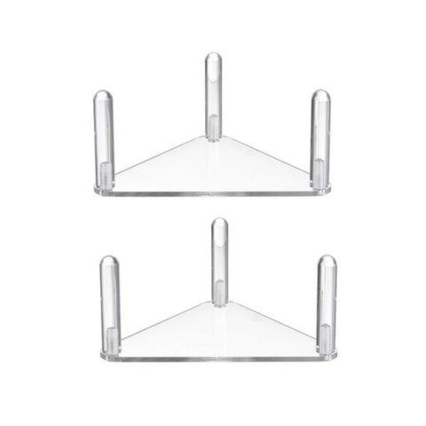 2pcs /Set Easy-Assembly Triangular Acrylic Ball Rack, Transparent 1pc, Transparent 2pcs /Set, Black 1pc, Black 2pcs /Set