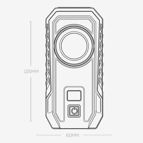 SMILING SHARK GZ-5126-S Digital Display Magnetic Flashlight With Hook Outdoor High-Brightness Work Light