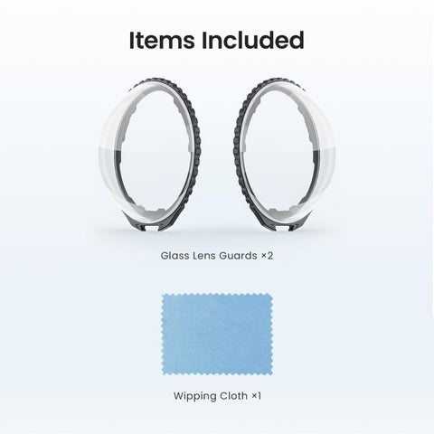 For Insta360 X4 Air AMagisn Standard Lens Guards Snap-On Protective Glass Lens Protector Replacement Accessory