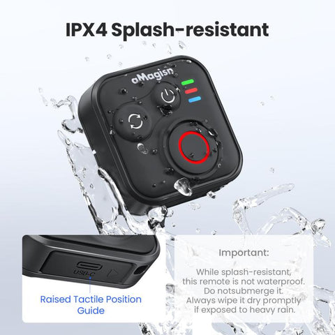 aMagisn Bluetooth Remote Shutter for DJI Osmo Action 6/Action 5 Pro/Action 4/Osmo 360, AA28