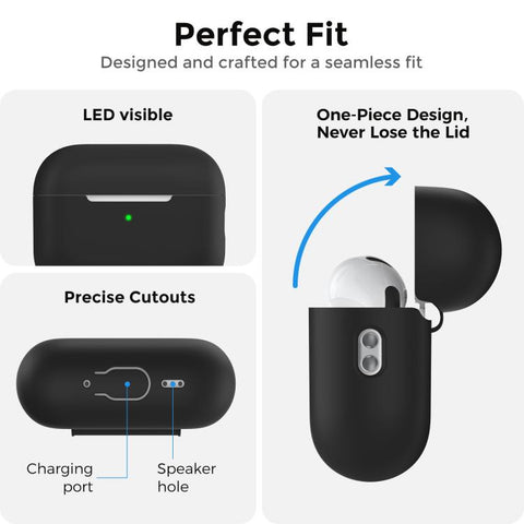 AhaStyle PT197 Silicone Full-Coverage Earphone Case With Lanyard, For AirPods Pro 3