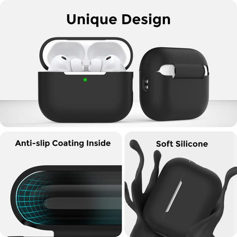 AhaStyle PT197 Silicone Full-Coverage Earphone Case With Lanyard, For AirPods Pro 3
