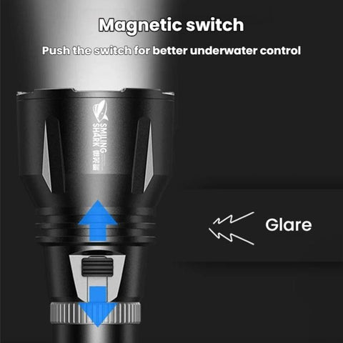 High-Intensity Diving Flashlight Amphibious Magnetic Control Diving Light, SMILING SHARK SD-Q20A, SMILING SHARK SD-Q20B
