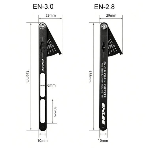 ENLEE Bike Chain Checker Chain Wear Measurement Tool, Standard, Hollow