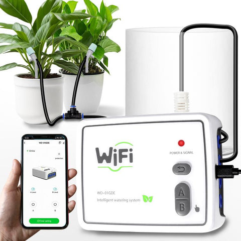 WIFI Smart Dual-Pump Automatic Watering System Cell Phone Remote Control Watering Device, Adjustable Drip Arrow USB, Adjustable Drip Arrow US Plug, Adjustable Drip Arrow UK Plug, Transparent Drip Arrow USB, Transparent Drip Arrow US Plug               ...