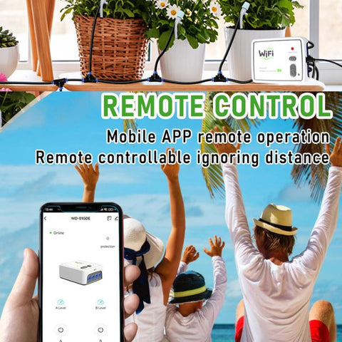 WIFI Smart Dual-Pump Automatic Watering System Cell Phone Remote Control Watering Device, Adjustable Drip Arrow USB, Adjustable Drip Arrow US Plug, Adjustable Drip Arrow UK Plug, Transparent Drip Arrow USB, Transparent Drip Arrow US Plug               ...